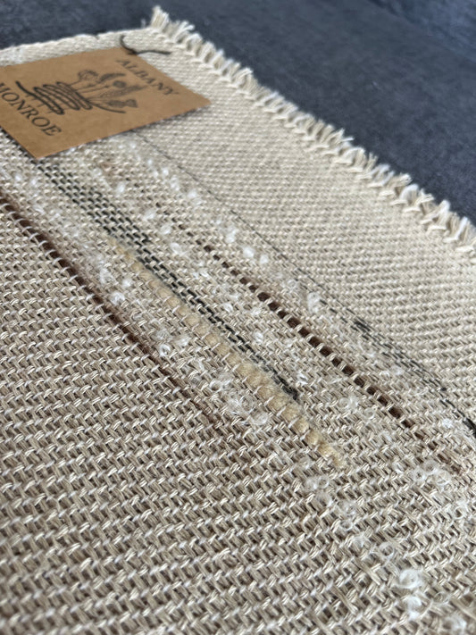 Handwoven placemats, hemp and mixed natural fibres