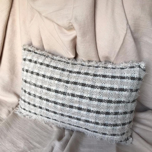 Handwoven alpaca wool cushion